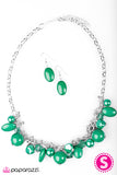 Paparazzi "Hollywood Starlet" Green Necklace & Earring Set Paparazzi Jewelry