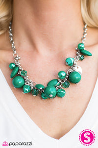 Paparazzi "Hollywood Starlet" Green Necklace & Earring Set Paparazzi Jewelry