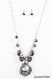 Paparazzi "Home Is Where The Heart Is" Brown Necklace & Earring Set Paparazzi Jewelry