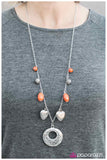 Paparazzi "Home Is Where The Heart Is" Orange Necklace & Earring Set Paparazzi Jewelry