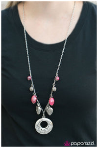 Paparazzi "Home Is Where The Heart Is" Pink Necklace & Earring Set Paparazzi Jewelry