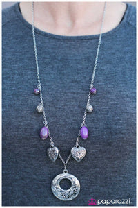 Paparazzi "Home Is Where The Heart Is" Purple Necklace & Earring Set Paparazzi Jewelry