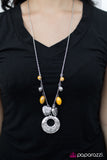 Paparazzi "Home Is Where The Heart Is" Yellow Necklace & Earring Set Paparazzi Jewelry