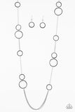 Paparazzi "Hoop and Hoppin - Black" necklace Paparazzi Jewelry