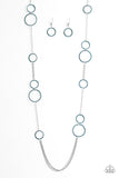 Paparazzi "Hoop and Hoppin - Blue" necklace Paparazzi Jewelry