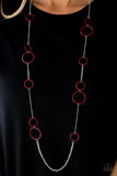 Paparazzi "Hoop and Hoppin - Red" necklace Paparazzi Jewelry