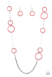 Paparazzi "Hoop and Hoppin - Red" necklace Paparazzi Jewelry