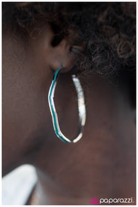 Paparazzi "Hoop-Dee-Doo - Blue" earring Paparazzi Jewelry