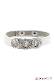 Paparazzi "Hoops and Hollers - White" bracelet Paparazzi Jewelry