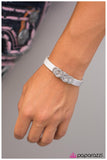 Paparazzi "Hoops and Hollers - White" bracelet Paparazzi Jewelry