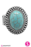 Paparazzi "Howdy, Partner! - Blue" ring Paparazzi Jewelry