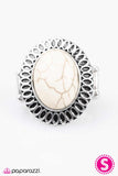 Paparazzi "Howdy, Partner! - White" ring Paparazzi Jewelry