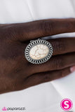 Paparazzi "Howdy, Partner! - White" ring Paparazzi Jewelry