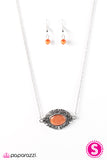 Paparazzi "How GLOW Can You Go?" Orange Necklace & Earring Set Paparazzi Jewelry