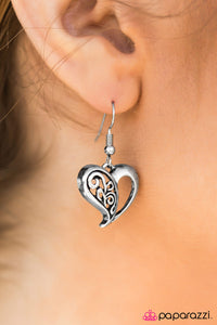 Paparazzi "How Heartwarming" Silver Earrings Paparazzi Jewelry