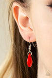Paparazzi VINTAGE VAULT "Hurricane Season” 218XX Red Necklace & Earring Set Paparazzi Jewelry
