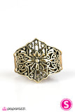 Paparazzi "Hustle and FLORAL - Brass" ring Paparazzi Jewelry