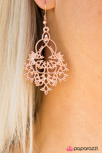 Paparazzi "Hyacinth Haven - Rose Gold" earring Paparazzi Jewelry