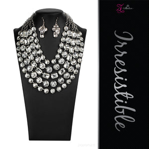 Paparazzi VINTAGE VAULT "Irresistible" White 2020 Zi Collection Necklace & Earring Set Paparazzi Jewelry