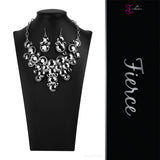 Paparazzi VINTAGE VAULT "Fierce" Silver 2020 Zi Collection Necklace & Earring Set Paparazzi Jewelry