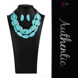 Paparazzi VINTAGE VAULT "Authentic" Turquoise 2020 Zi Collection Necklace & Earring Set Paparazzi Jewelry