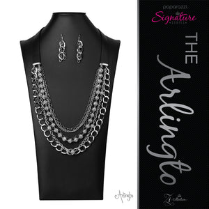 Paparazzi VINTAGE VAULT "The Arlingto" 2020 Zi Collection Necklace & Earring Set Paparazzi Jewelry