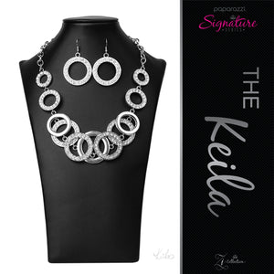 Paparazzi "The Keila" 2020 Zi Collection White Necklace & Earring Set Paparazzi Jewelry