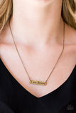 Paparazzi "I Am Brave - Brass" necklace Paparazzi Jewelry