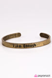 Paparazzi "I Am Enough - Brass" bracelet Paparazzi Jewelry