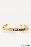 Paparazzi "I Am Enough - Gold" bracelet Paparazzi Jewelry