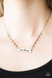 Paparazzi "I Am Strong - Brass" necklace Paparazzi Jewelry