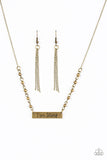 Paparazzi "I Am Strong - Brass" necklace Paparazzi Jewelry