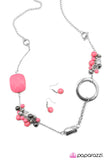 Paparazzi "I Can Not Deny" Pink Necklace & Earring Set Paparazzi Jewelry