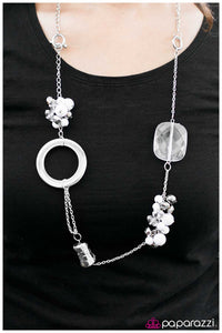 Paparazzi "I Cannot Deny" White Necklace & Earring Set Paparazzi Jewelry