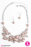 Paparazzi "I Can SEA Clearly Now" Brown Necklace & Earring Set Paparazzi Jewelry