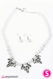 Paparazzi "Ice Crystals" White Necklace & Earring Set Paparazzi Jewelry