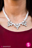 Paparazzi "Ice Crystals" White Necklace & Earring Set Paparazzi Jewelry
