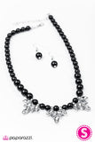 Paparazzi "Ice Crystals" Black Necklace & Earring Set Paparazzi Jewelry