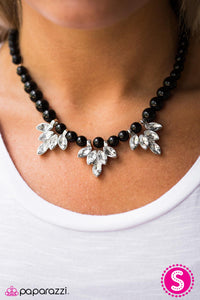 Paparazzi "Ice Crystals" Black Necklace & Earring Set Paparazzi Jewelry