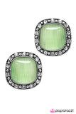 Paparazzi "Ice Palace - Green" earring Paparazzi Jewelry