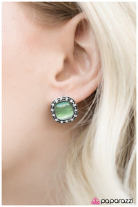 Paparazzi "Ice Palace - Green" earring Paparazzi Jewelry