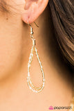 Paparazzi "Ice Storm" Gold Necklace & Earring Set Paparazzi Jewelry