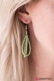 Paparazzi "Ice Storm" Green Necklace & Earring Set Paparazzi Jewelry