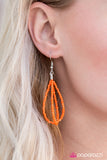 Paparazzi "Ice Storm" Orange 129XX Necklace & Earring Set Paparazzi Jewelry