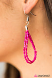 Paparazzi "Ice Storm" Pink Necklace & Earring Set Paparazzi Jewelry