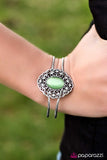 Paparazzi "Icy Icing" Green Bracelet Paparazzi Jewelry