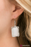 Paparazzi "I DEW What I Want" White Earrings Paparazzi Jewelry