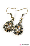 Paparazzi "I Dont Cry, I Sparkle" Brass Earrings Paparazzi Jewelry