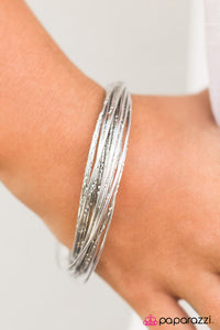 Paparazzi "I Eat Glitter For Breakfast" Silver 053XX Bracelet Paparazzi Jewelry