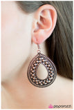Paparazzi "If Its Not Baroque..." Copper Earrings Paparazzi Jewelry